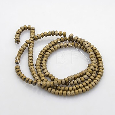 Electroplate Non-magnetic Synthetic Hematite Beads Strands G-J208G-01-1