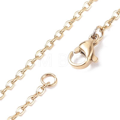 304 Stainless Steel Evil Eye Pendant Necklace for Women NJEW-JN03853-1