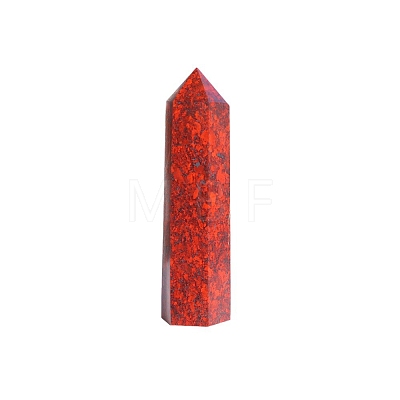 Point Tower Natural Bloodstone Home Display Decoration PW-WG58924-01-1