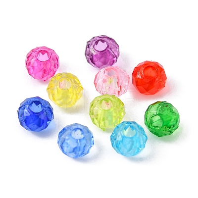 1680Pcs 10 Colors Transparent Acrylic Beads TACR-YW0001-59-1