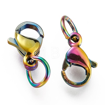 Ion Plating(IP) 304 Stainless Steel Lobster Claw Clasps X-STAS-G240-01A-C-1