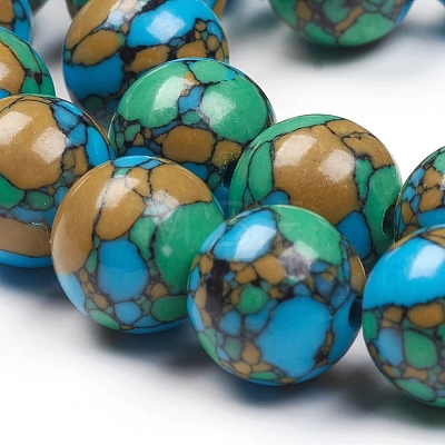 Synthetic Turquoise Beads Strands X-TURQ-G832-04-10mm-1