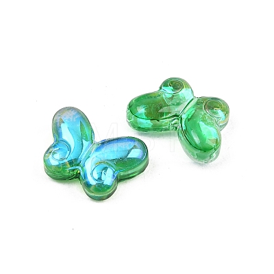 AB Color Plated Transparent Glass Beads GLAA-Z020-01H-1