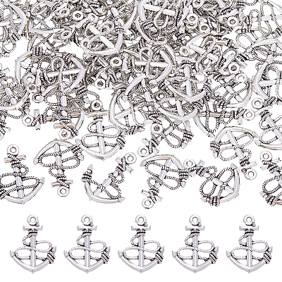 100Pcs Tibetan Style Zinc Alloy Pendants TIBEP-ME0001-19-1