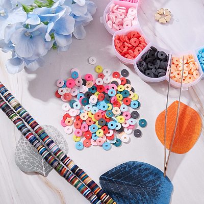 2400Pcs Single Colors Handmade Polymer Clay Beads CLAY-SZ0001-55-1