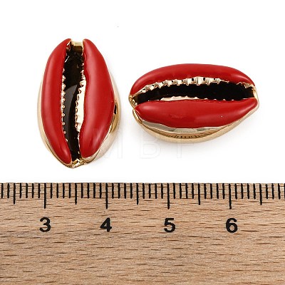 Electroplated Cowrie Shell Beads SSHEL-M023-05B-1