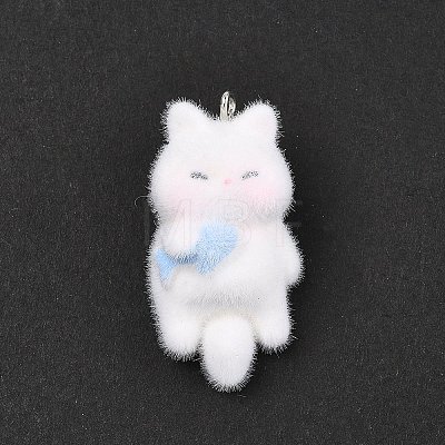 Flocky Resin Pendants FIND-A061-02B-1