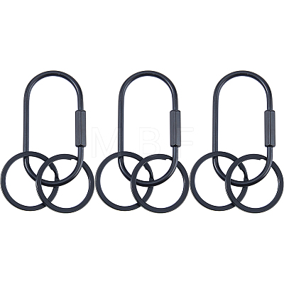 3Pcs Brass Locking Carabiner KEYC-DC00065-1