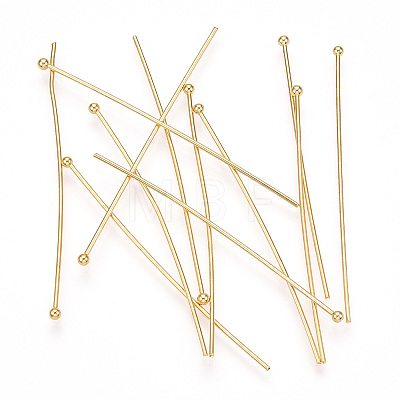 Brass Ball Head Pins X-KK-G331-10-0.8x50-1