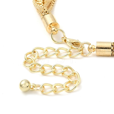 Brass Box Chains Lariat Necklace NJEW-P289-09G-1