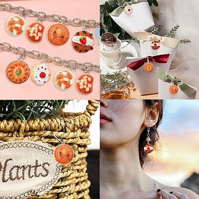 30Pcs 6 Styles Imitation Food Opaque Resin Pendants FIND-CJ0002-47-1