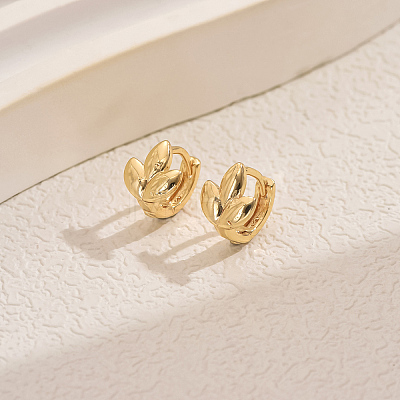 Simple Geometric Brass Hoop Earrings CV3408-5-1