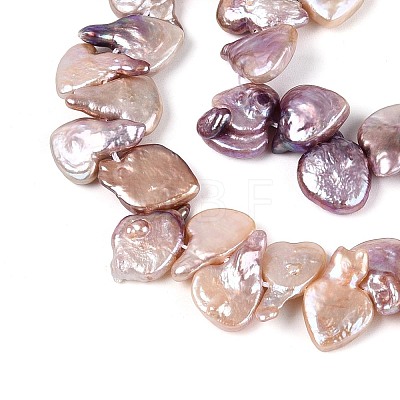 Natural Baroque Keshi Pearl Beads Strands PEAR-N020-P23-01A-1