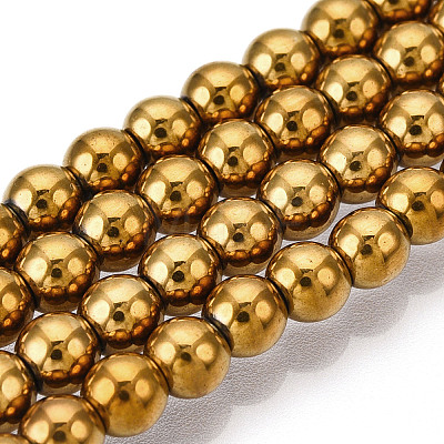 Non-magnetic Synthetic Hematite Beads Strands LS-G-S096-4mm-2-1