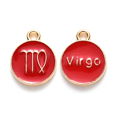 Alloy Enamel Pendants ENAM-S124-01A-07B-1