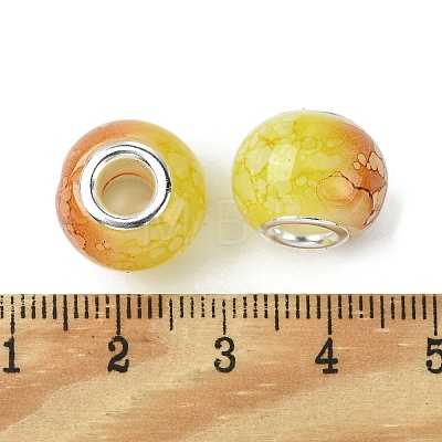 Two Tone Glass European Beads GPDL-K003-01B-1