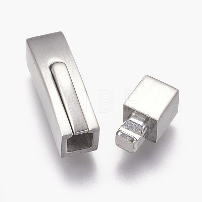 304 Stainless Steel Bayonet Clasps STAS-O114-046MP-C-1