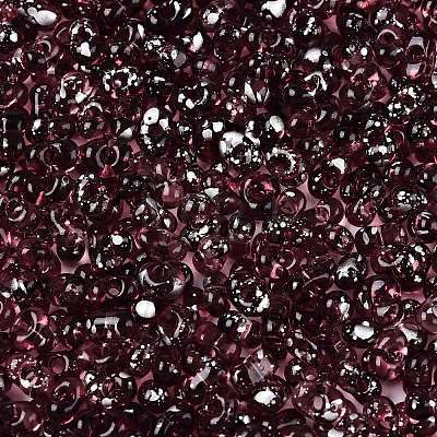 Picasso Spray Painted Glass Seed Beads SEED-T006-04-21-1