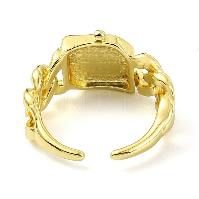 Brass Open Cuff Rings RJEW-B051-26G-1