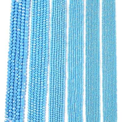 Electroplate Glass Beads Strands EGLA-A044-P1mm-B08-1