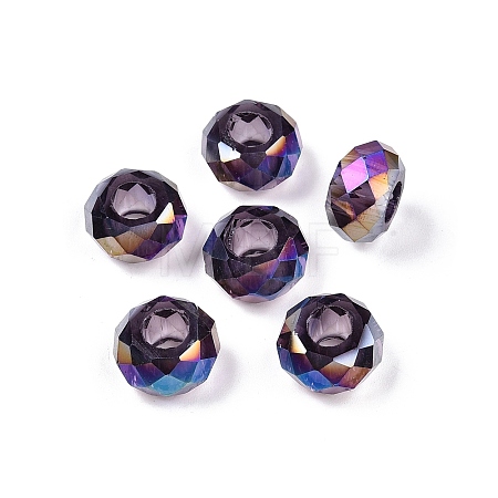 Transparent Glass European Beads GPDL-N005-D14mm-A16-1