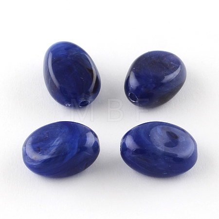 Oval Imitation Gemstone Acrylic Beads OACR-R052-10-1