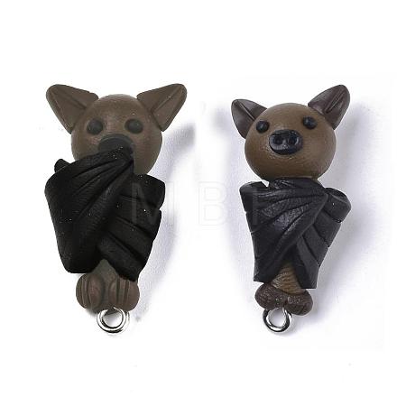 Handmade Polymer Clay Pendants X-CLAY-Q245-17-1