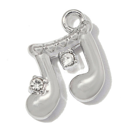 Zinc Alloy with Crystal Rhinestone Charms RB-OY001-64P-1