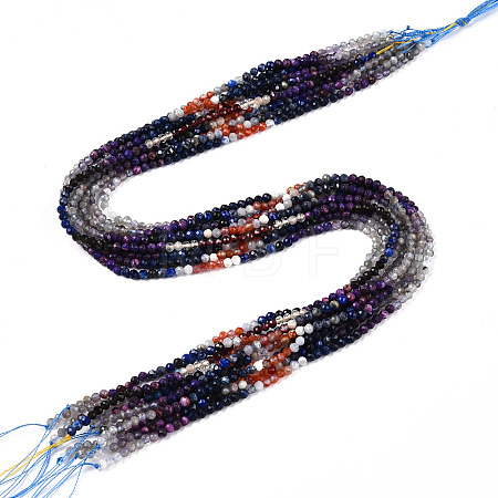 Natural Mixed Gemstone Beads Strands G-D080-A01-02-04-1