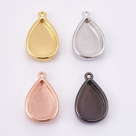 Brass Pendant Cabochon Settings ZIRC-E149-27-1