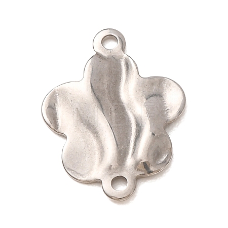 304 Stainless Steel Textured Links Connector Charms STAS-K302-02G-P-1