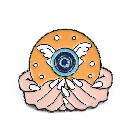 Evil Eye Alloy Enamel Brooch JEWB-K018-37C-EB-1