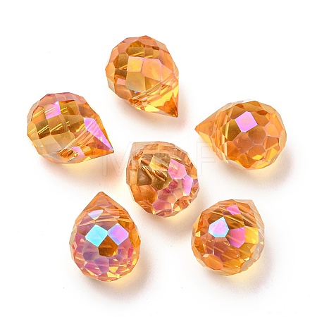 Electroplated Glass Beads EGLA-K062-01A-HR02-1