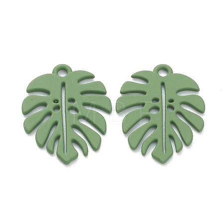 Baking Paint Alloy Pendants X-ENAM-I051-01B-1