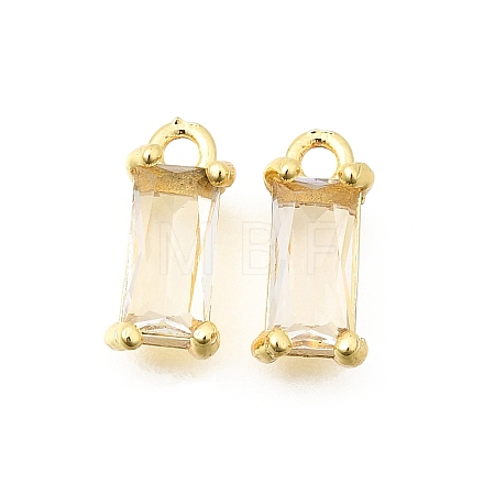 Brass Glass Pendants KK-Z156-02G-01-1