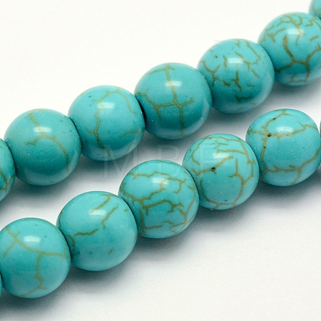 Synthetic Turquoise Beads Strands TURQ-F007-01B-4mm-1