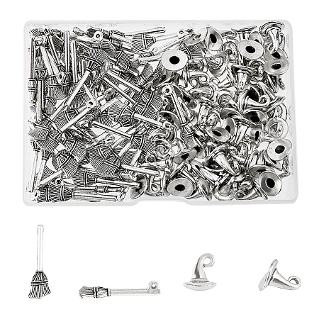 140Pcs 2 Style Tibetan Style Alloy Charms TIBE-FH0001-21-1
