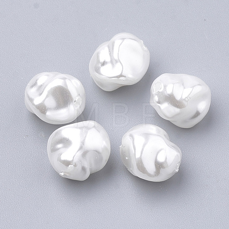 Eco-Friendly Plastic Imitation Pearl Beads X-MACR-T013-03-1