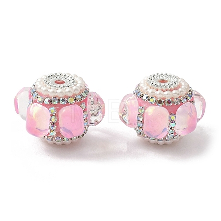 Sparkling Acrylic Rhinestone Beads CLAY-NH0003-01S-01-1