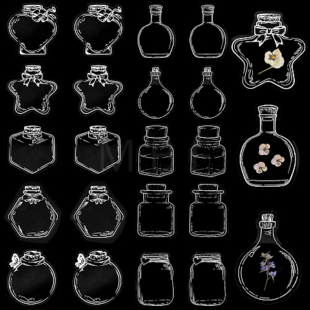 2 Styles Waterproof Self Adhesive Stamping Stickers Sets DIY-CP0011-05B-1