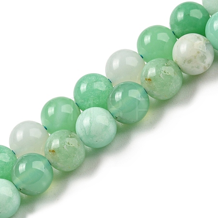 Natural Chrysoprase Beads Strands G-P503-6MM-03-1