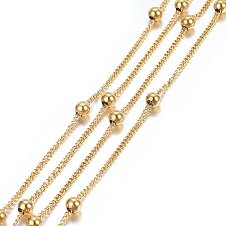 Ion Plating(IP) 304 Stainless Steel Twisted Chains/Curb Chains CHS-H024-01G-B-1