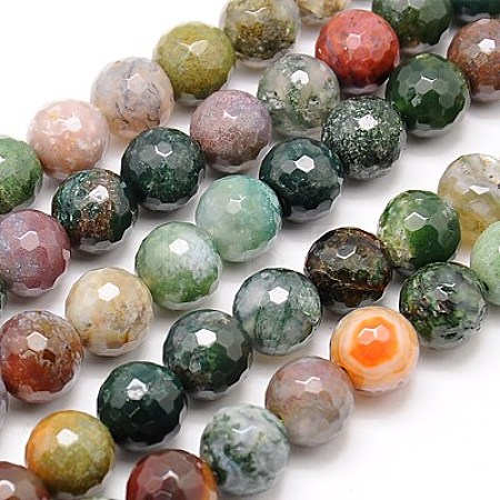 Natural Indian Agate Beads Strands G-G542-8mm-19-1