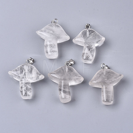 Natural Quartz Crystal Pendants G-R480-02C-1