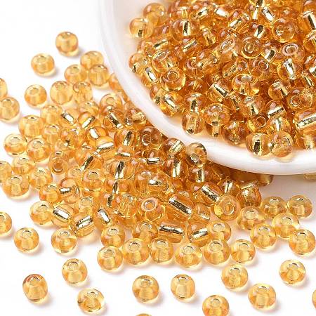 6/0 Transparent Glass Round Seed Beads SEED-J010-F6-22B-1