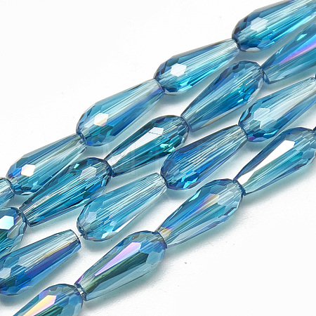 Electroplate Glass Beads Strands X-EGLA-Q099-C12-1