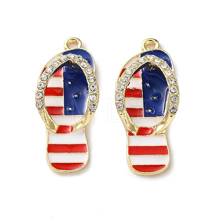 Independence Day Alloy Enamel Pendants ENAM-I069-01G-07A-1