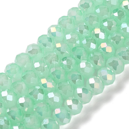 Baking Electroplate Glass Beads Strands DGLA-A039-J6MM-B07-1