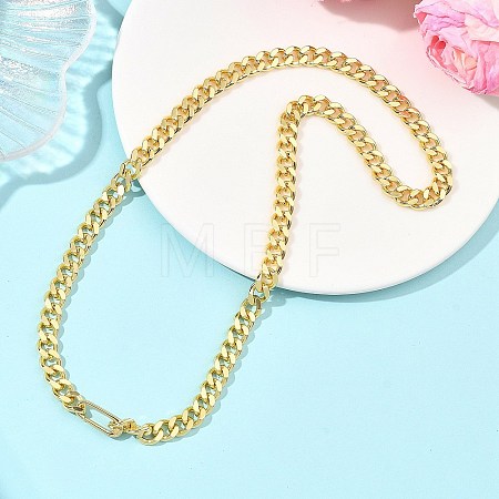 7.5MM Brass Panzer Chain Necklaces NJEW-JN06004-1