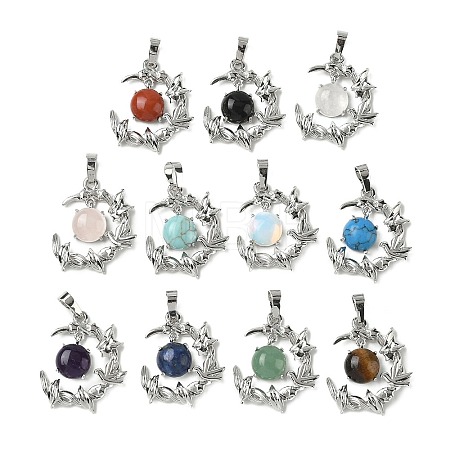 Natural & Synthetic Mixed Stone Pendants G-B194-01P-1